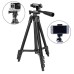 Штатив для телефону та фотоапарата Tripod 3120 PRO портативний трипод 0,35-1.02м висота. Колір: чорний